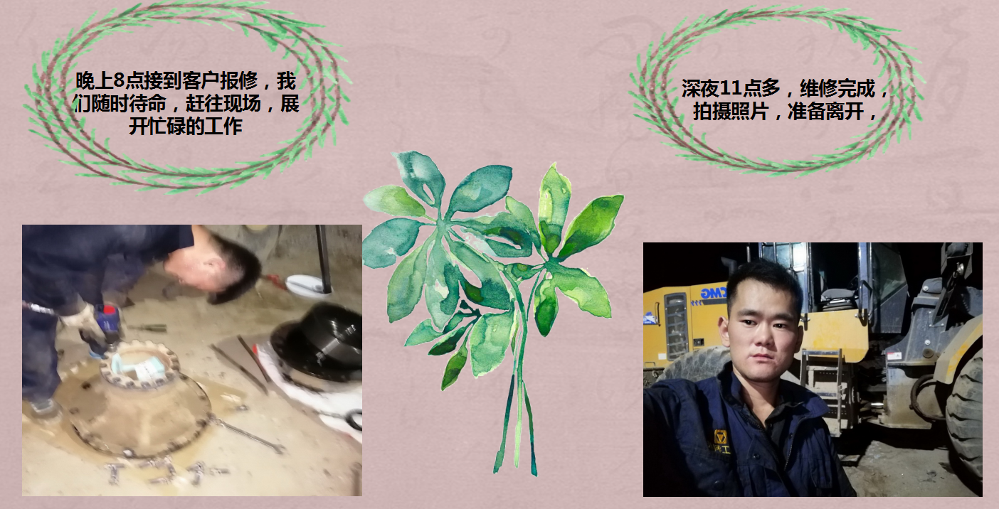 XK.COM星空体育(中国)科技公司服务部人员加班修车